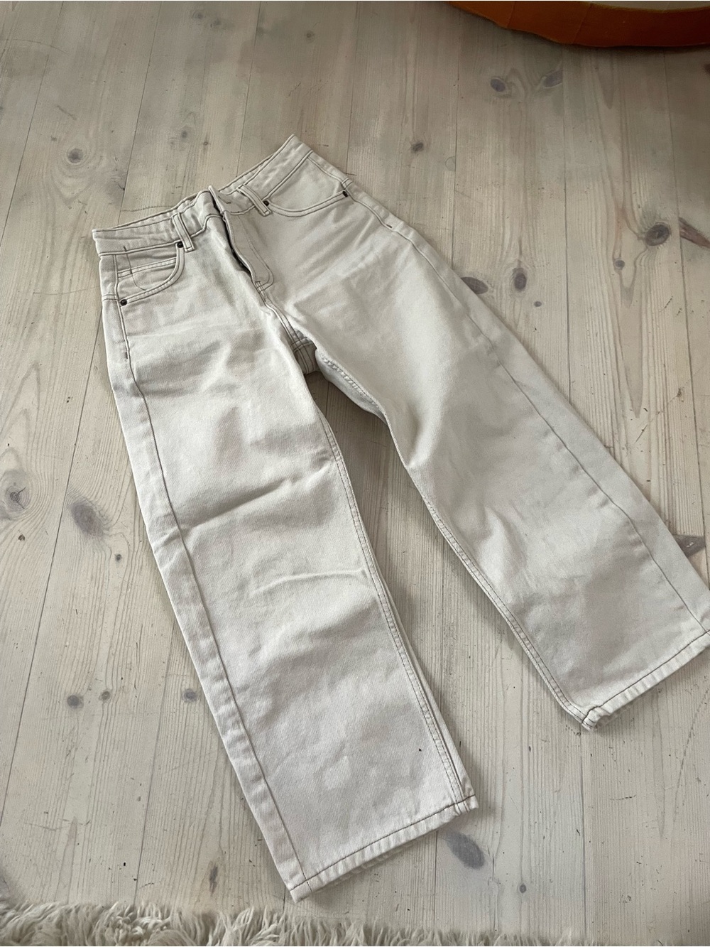 We The Free Cream Straight-Leg Jeans